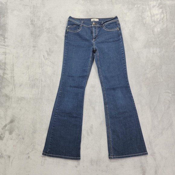 L.e.i. Denim - Vintage Lei Jeans Womens 11 Juniors Blue Sophia Low Rise HipHugger Flare Stretch